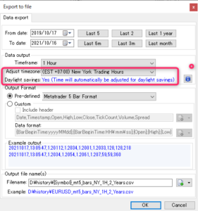 EAを検証する際のタイムゾーンとサマータイムの対応について Adjust timezone NY trading hours